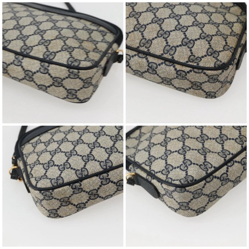 GUCCI GG Supreme Shoulder Bag PVC Navy Gold 007 115 6428 8039 Auth ep10857 - Picture 14 of 16